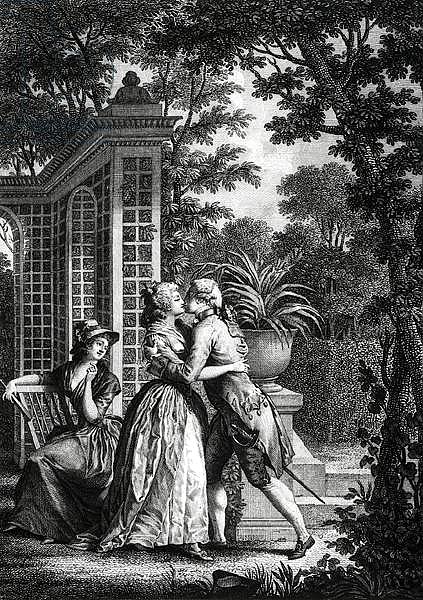 The First Kiss of Love, illustration from 'La Nouvelle Heloise' by Jean-Jacques Rousseau