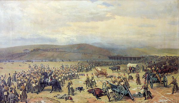 Постер Дмитриев-Оренбургский Николай Последний бой под Плевной 28 ноября 1877 года. 1889