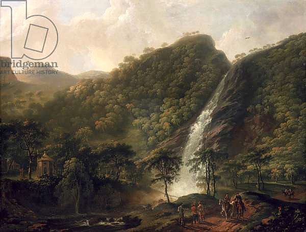 View of Powerscourt Waterfallon canvas)