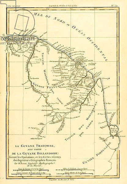 French Guyana, with part of Dutch Guyana, 1780