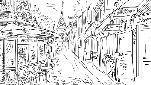 Париж в Ч/Б рисунках #18