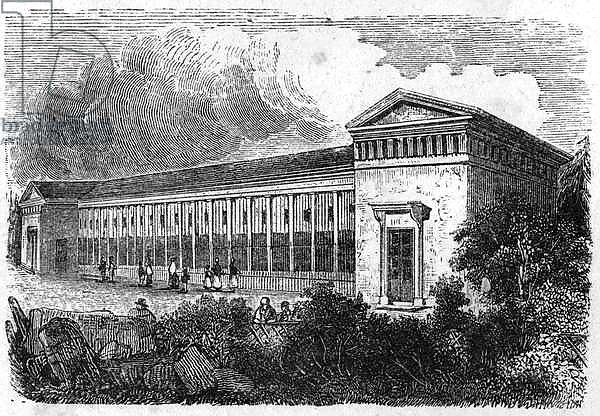 Jardin des Plantes in Paris in 1861: lodge of carnassier animals.