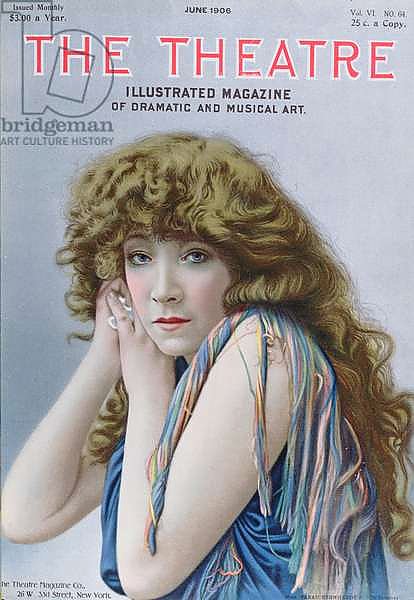 Sarah Bernhardt in the role of the Sorceress, a play by Sardou, cover illustartion of 'Theatre' magazine, June 1906