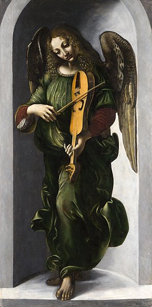 Ангел в зеленом со скрипкой