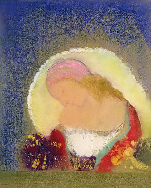 Profile of a Girl with Flowers, c.1900