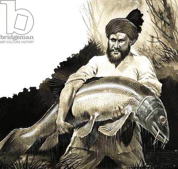 Mohammed Khan discovers the body of a big fish in a pool