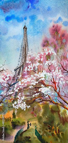Цветущее дерево в Париже