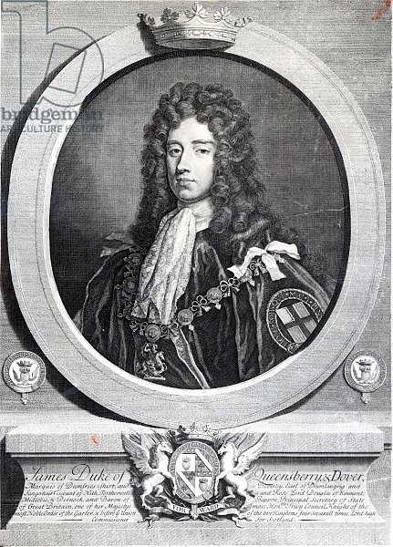 James Douglas, 2nd Duke of Queensberry, engraved by Louis du Guernier II