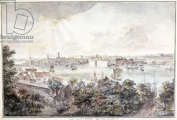 A View of Stockholm from Soder with the Royal Palace, Storkyrkan, Riddarholmskykan and Tskakykan,