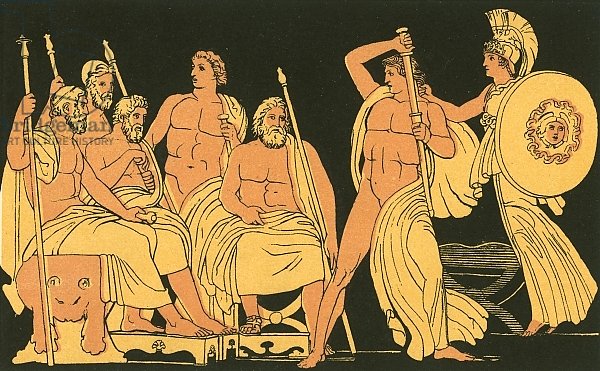 Athene repressing the fury of Achilles