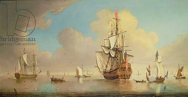 British men-o'-war and other ships