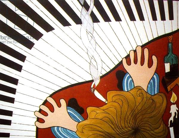 Piano man, 2001, oil on canvas