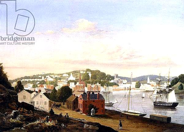 View of Norwich, Connecticut, USA, 1849