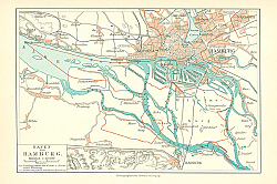 Постер Карта окрестностей Гамбурга 1