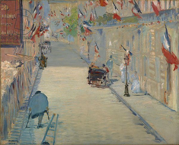The Rue Monsier with Flags, 1878