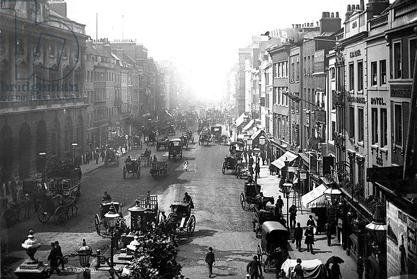 Looking West down the Strand, 19th Century