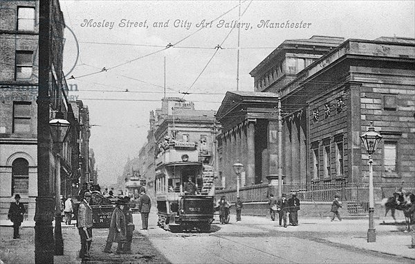 Mosley Street, and City Art Gallery, Manchester, c.1910