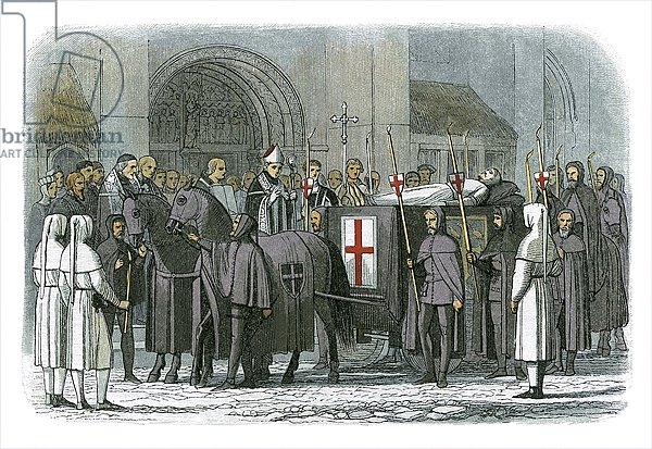 The body of king Richard II brought to St Paul's cathedral