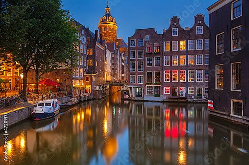 Амстердам ночью