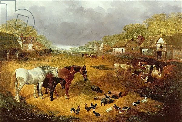 A farmyard in Spring, 19th century