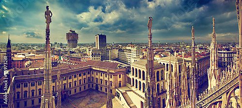 Милан, панорамный вид с крыш