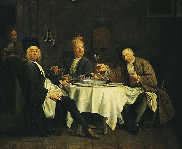 The Poet Alexis Piron at the Table with his Friends, Jean Joseph Vade and Charles Colle
