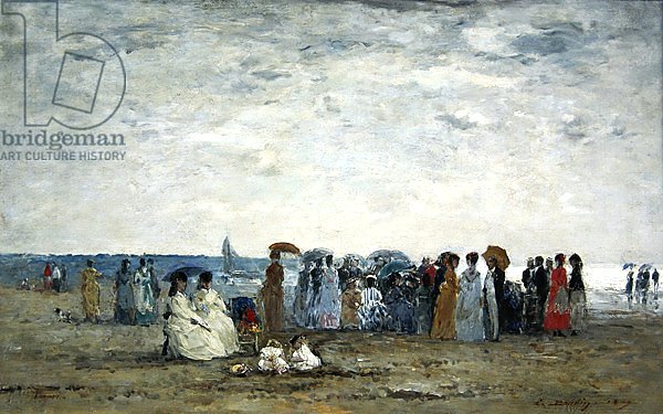 Swimmers on Trouville beach, 1869