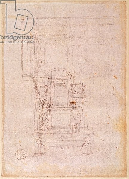 Preparatory drawing for the tomb of Pope Julius II