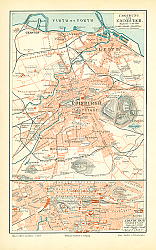 Постер Карта Эдинбурга и окрестностей 1