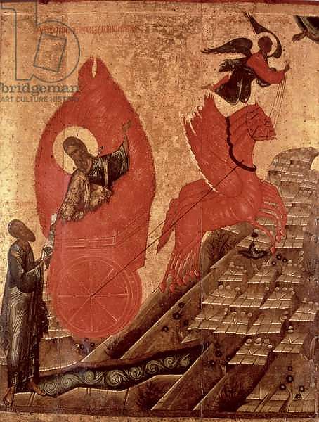 The Ascension of Elijah, icon, Pskov School, c.1650