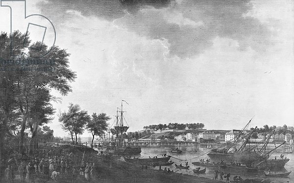 View of Bayonne seen from the avenue of Bouflers near the gate of Mousserole, 1761