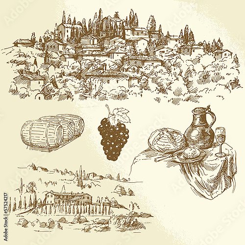 Итальянский винный пейзаж