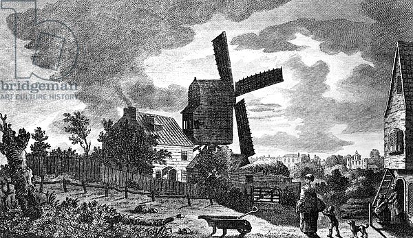 A View of a Mill near Blackheath in Kent, by Moon light, 1770