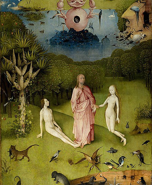The Garden of Earthly Delights: The Garden of Eden, left wing of triptych, c.1500 2