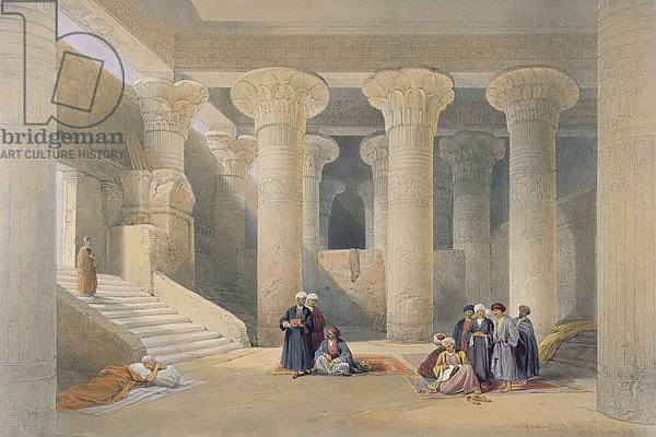 Interior of the Temple at Esna, Upper Egypt, from 'Egypt and Nubia'