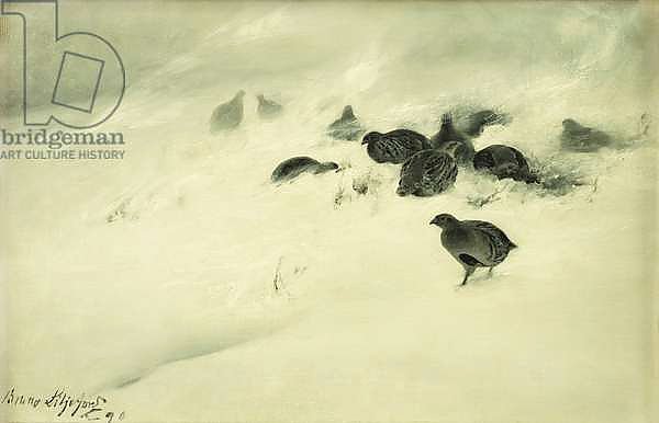 Grouse in a Snow Storm, 1890