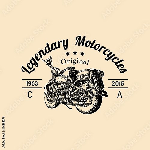 Винтажный логотип мотоциклетного клуба