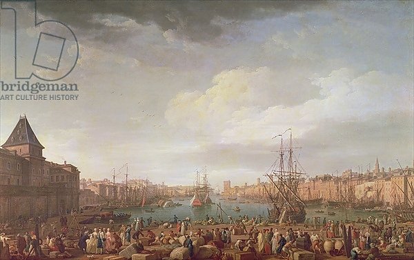 Morning View of the Inner Port of Marseille and the Pavilion of the Horloge du Parc, 1754