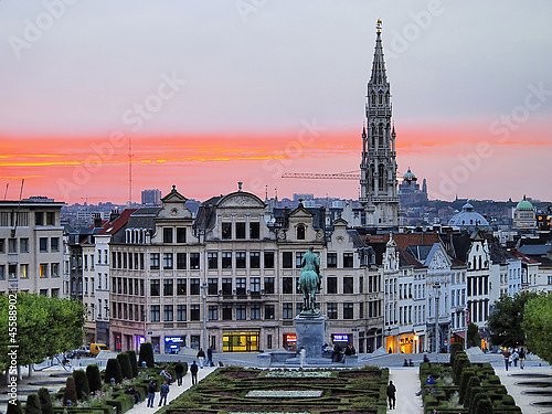 Постер Бельгия. Брюссель. Площадь Гранд Плас