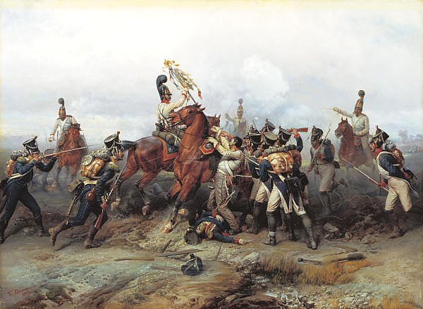 Подвиг конного полка в сражении при Аустерлице в 1805 году. 1884