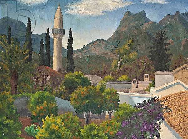 Turkish Village with Mosque, Cyprus, 1967