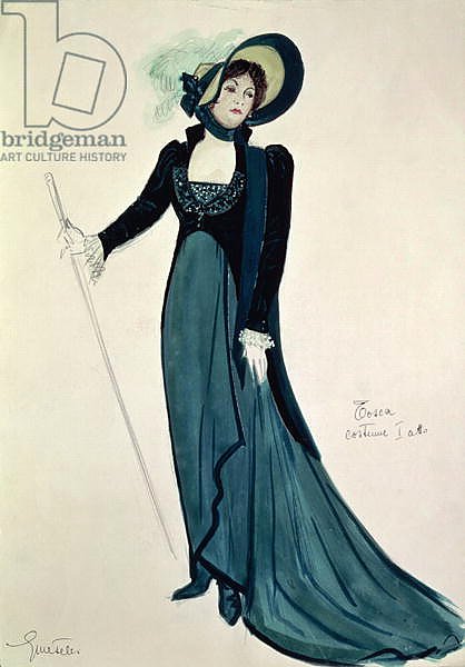 Costume design for Tosca, from the opera 'Tosca' by Puccini