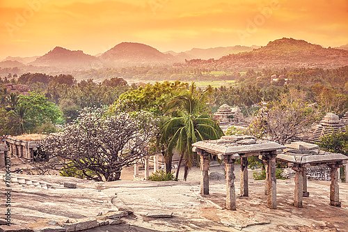Вид на руины Хампи, Индия