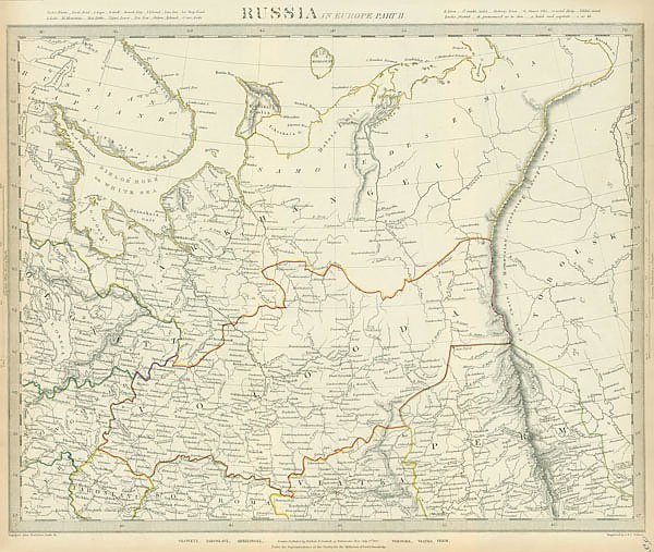 Карта: Россия в Европе (Северная часть)