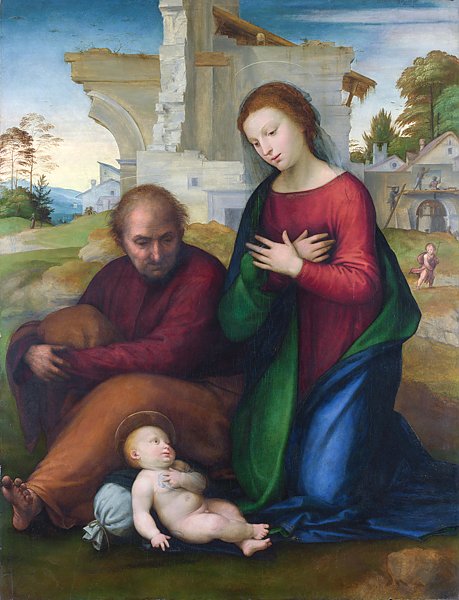 Мадонна, поклоняющаяся младенцу со Святым Джозефом