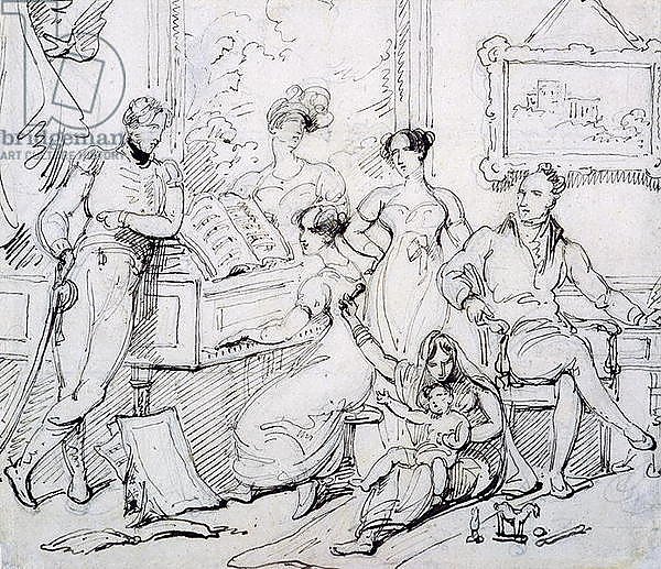 A Family Group Around a Piano