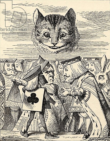 The King of Hearts arguing with the Executioner, from 'Alice's Adventures in Wonderland' 1891