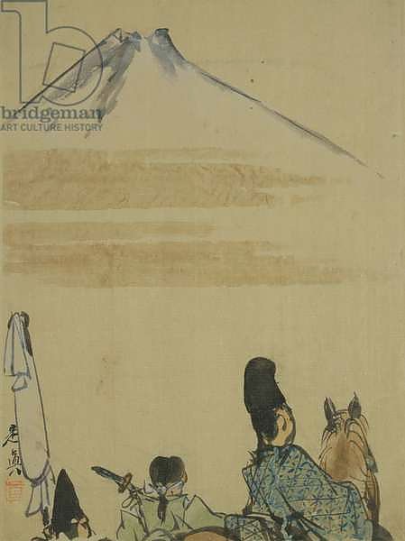 Travellers near Mount Fujiyama, c.1872