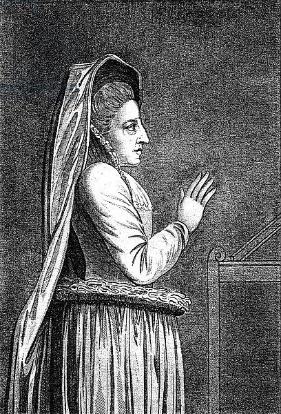Lady Douglas, from her Monument in the Savoy Chapel, print made 1796