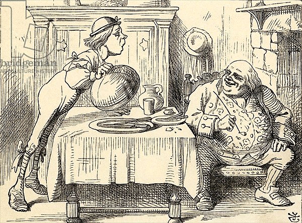 Father William having eaten the Goose, from 'Alice's Adventures in Wonderland'